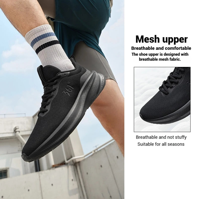 361 Degrees Fengye 5.0 Running Shoes Lightweight Wear Resistant Shock Absorb Breathable Soft Soled Male Sneakers 672542210F