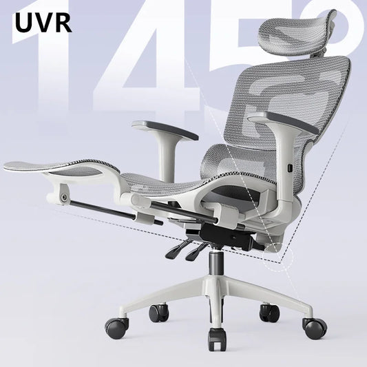 UVR Ergonomic Chair Lift Adjustable Swivel Chair Sedentary Comfort Mesh Staff Chair Reclining Backrest Stool Mesh Office Chair
