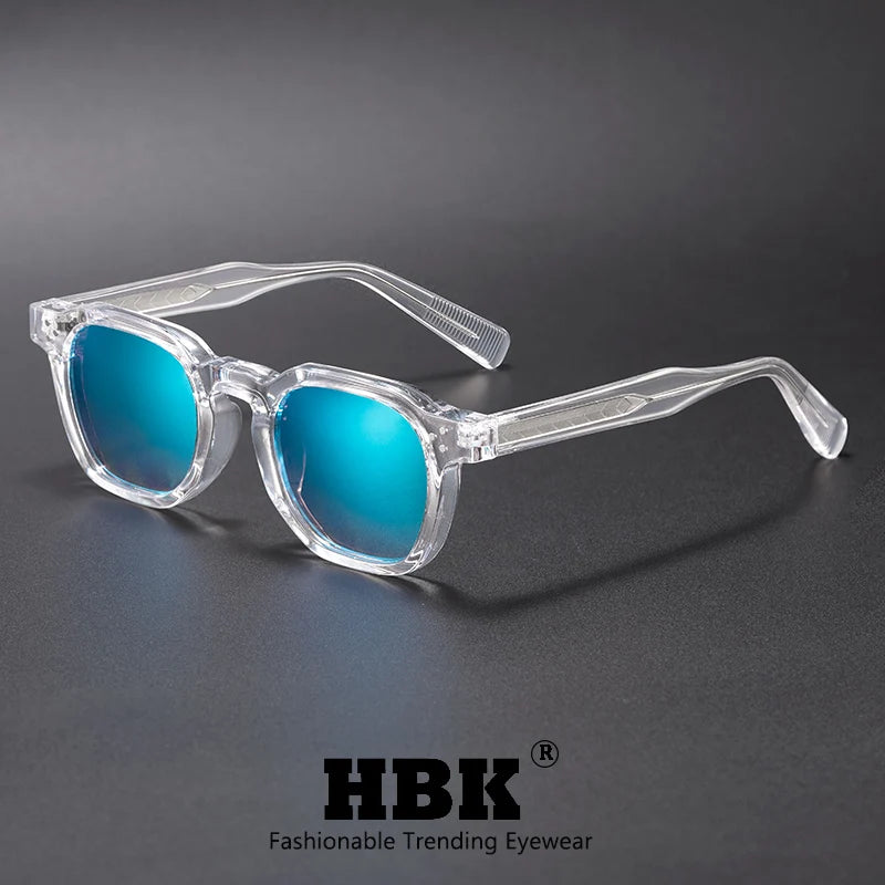 HBK Fashion Retro Men Sunglasses Classic Square Frame  Design Sun Glasses Women Outdoor Travel Party Business Festival Gift