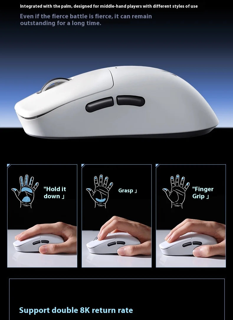 MCHOSE M7 Ultra Ergonomiczna mysz gamingowa PAW3950 Super Sensor TOPSPEED 8000Hz Polling Rate Lekka konstrukcja Realtek Master Mice