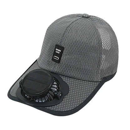 Breathable Sunhat with Solar Fan Sun Block Baseball Hat with Solar Fan USB Charging Fan Outdoor Sunhats Sunscreen Sunshade Hats