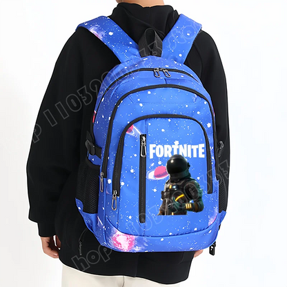 Fortnite Starry Sky Backpack Large Capacity Waterproof Laptop Bag Game Character Print Student Pack Boy Girl Back to School Bag