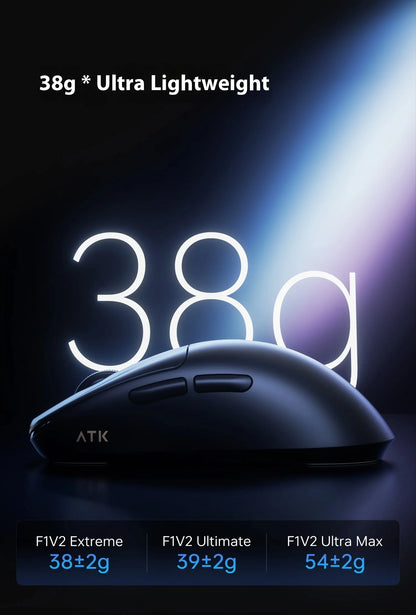 ATK Blazing Sky F1 V2 Ultra Max Wireless Gaming Mouse, Dual-Mode 8K PAW3950 Ultra Lightweight Ergonomic Gaming Mouse