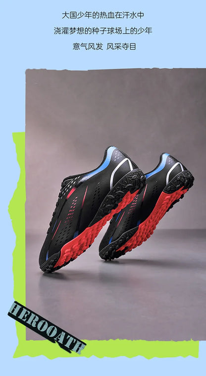Professional Turf Soccer Shoes Men Cleats Non-Slip Training Football Shoes Boy Artificial Grass Breathable Athletic Soccer Shoes