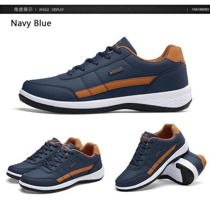 Mens Walking Shoes - Slip On Tennis Running Shoes Memory Foam Lightweight Work Sneakers for Indoor Outdoor Gym