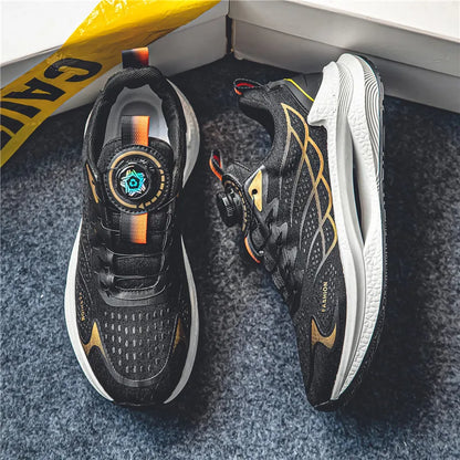 Letnie, oddychające, codzienne buty sportowe dla mężczyzn, nowe, modne i wszechstronne buty do biegania z oddychającą siateczką i obrotową klamrą, odpowiednie do uprawiania sportów na świeżym powietrzu i do codziennego noszenia