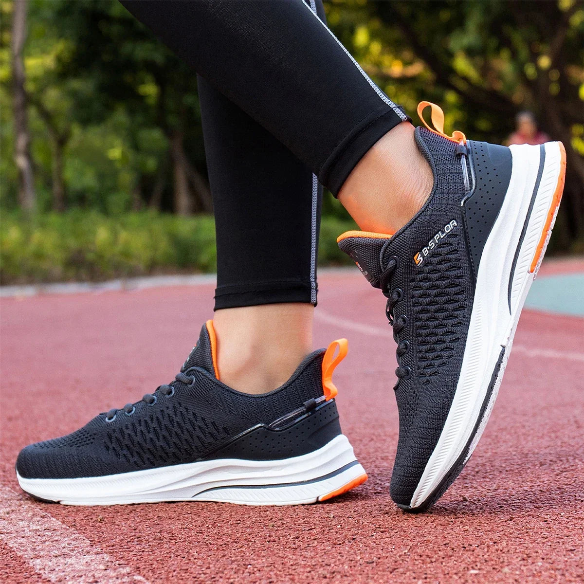 Baasploa Men Running Shoes New Breathable Mesh Sport Sneakers Plus Size 41-48 Male Classic Casual shoes Non-slip Outdoor Comfort
