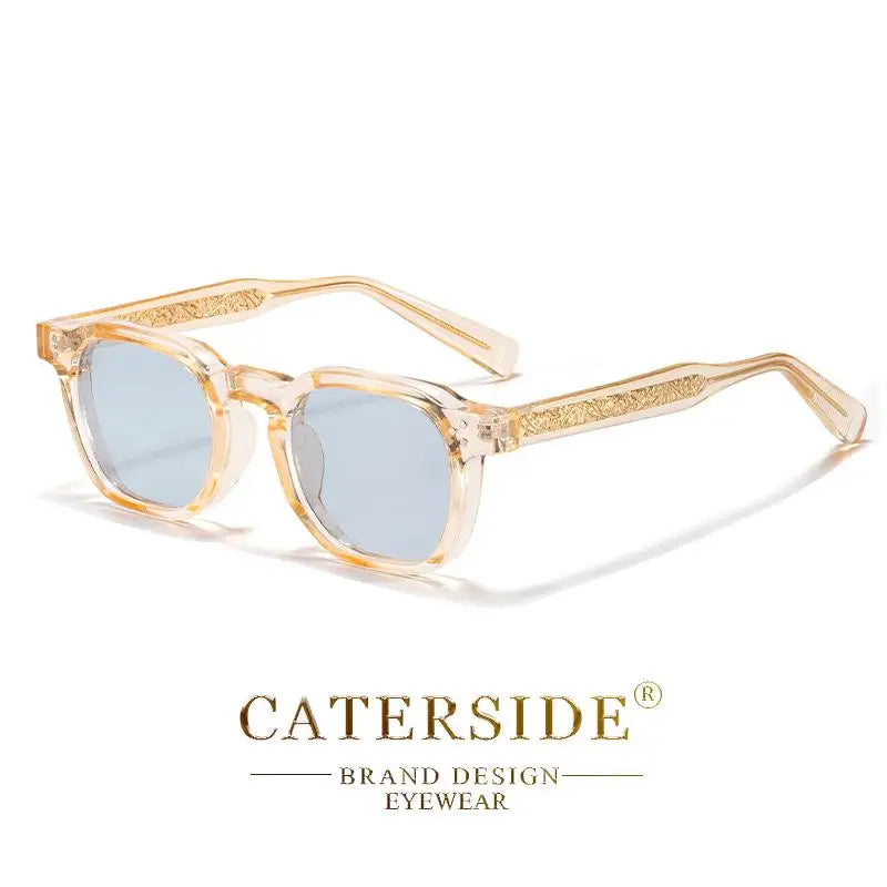 CATERSIDE Fashion Mirror Men Polarized Sunglasses Luxury Core Insert Leg Design Sun Glasses Women Party Outdoor Travel Glasses