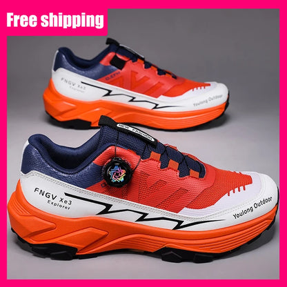Mens Sneakers Casual Outdoor Anti Slip Shock-absorbing Versatile Off Road Hiking Shoes Comfortable Soft Sole Running Shoes Man