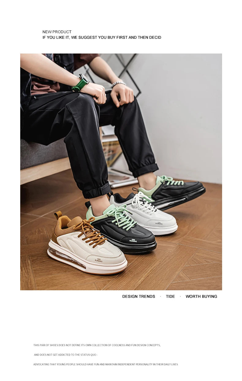 Air Cushion Men Sports Running Shoes Casual Breathable Lightweight Women's Comfortable Athletic Nonskid Walking Sneakers ﻿