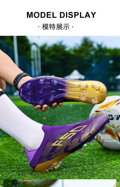 New Men Football Boots Non-Slip Boys Soccer Shoes Grass Cleats High-quality Match Sneakers Hot-selling Outdoor High-top Light