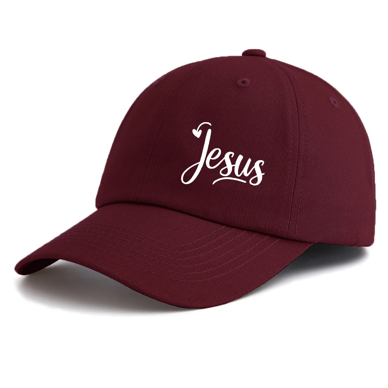 1pc JESUS Print Baseball Cap for Adults,Minimalist Retro Style Casual Soft Adjustable Dad Hat,Perfect As Gift
