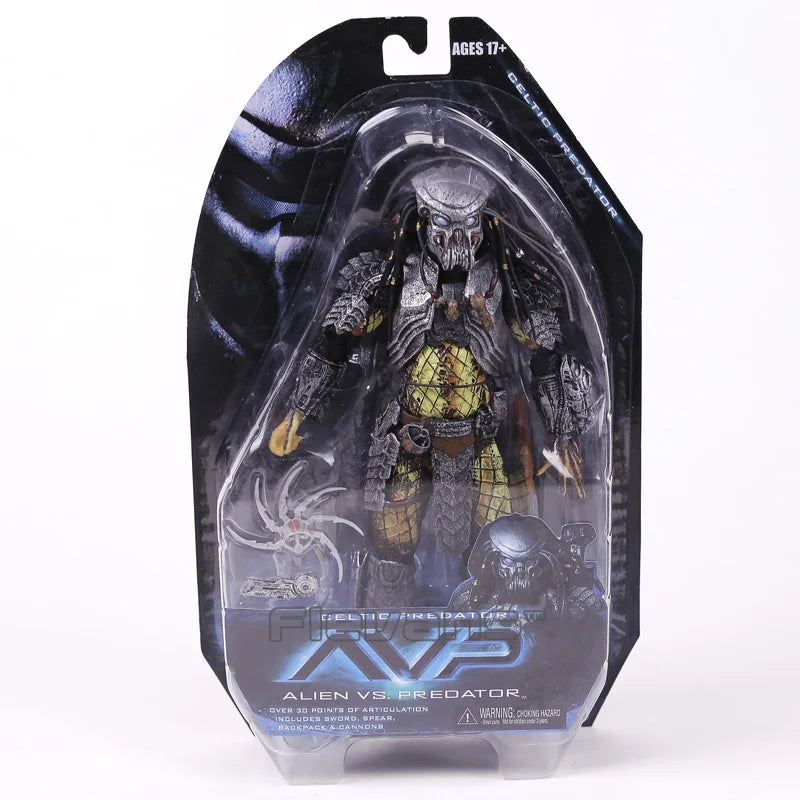 NECA AVP Alien vs. Predator Chopper Celtic Scar Predator Φιγούρα Δράσης 7" Αρθρωτό Κινητό Μοντέλο Παιχνίδι