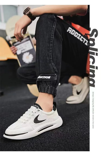 Comfortable Breathable Mesh Sports Shoes Men's Casual Style Lightweight Versatile Plain Color Spring Summer Autumn Seasonal Wear
