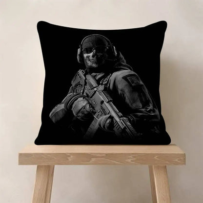 Klasická hra C-Call Of D-Duty personalizovaný polštář s obrázkem a textem, bytová dekorace, dárek do domácnosti, 45x45cm