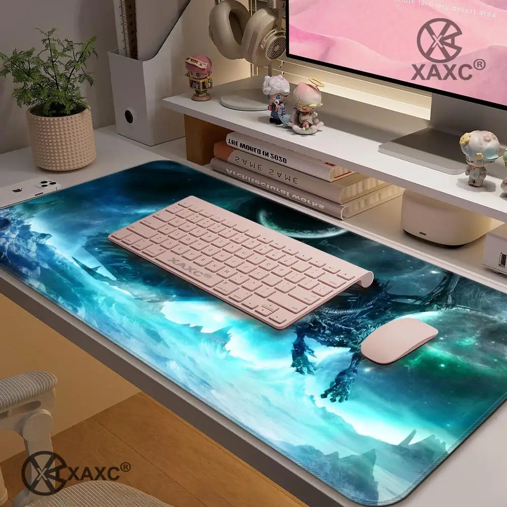 Lich King World Of Warcraft XAXC podloga za miša, velika podloga za tipkovnicu i miš za radni stol, neklizajuća gumena gaming podloga za miša, podloga za miš za prijenosno računalo