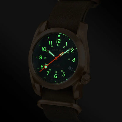 Boderry VOYAGER Field Watches Bronze Case Automatic For Seiko NH35 Watch 100M Waterproof Clock Military Vintage Wristwatch Mens