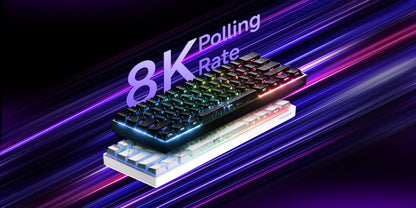 Akko MonsGeek FUN60 mechanische Tastatur mit Magnetschaltern, 60% Gaming-Tastatur, Rapid Trigger 0.01mm, 8K, ARGB, HE/TMR, Custom Keyboard