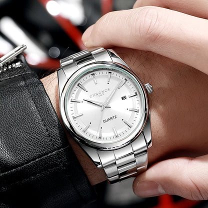 CHRONOS Luxury Quartz Watch for Men Waterproof Date Luminous Wristwatch Stainless Steel Men's Watches Male Clock Sports Reloj
