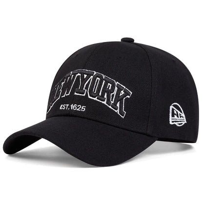 Bonés de basebol unissexo com letras NewYork bordadas, ajustáveis, para primavera e outono, chapéu casual de exterior com proteção solar, boné desportivo para golfe