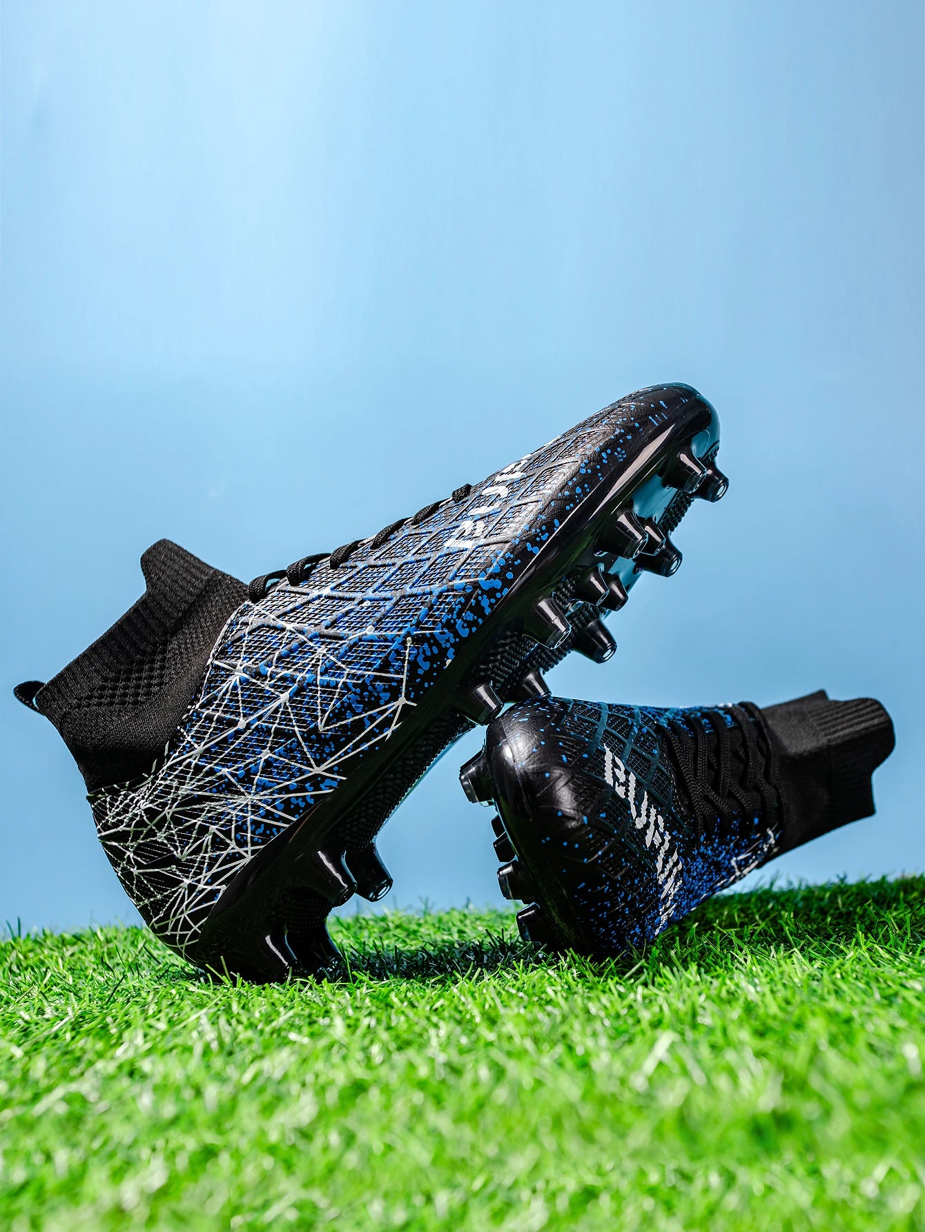 AG /FG Athletic Soccer cleats PU Fabric Comfort Upper TPU Anti-slip Long Studs Sole Reliable Quality Adult Kids Training Shoes