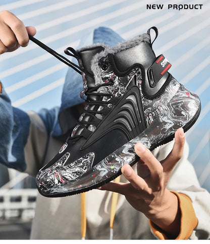 men boots 2025 New Winter Slippers Warm Men Shoes Waterproof Non-Slip Plush Sneakers Male tenis shoes Boots Men Sneakers Winter