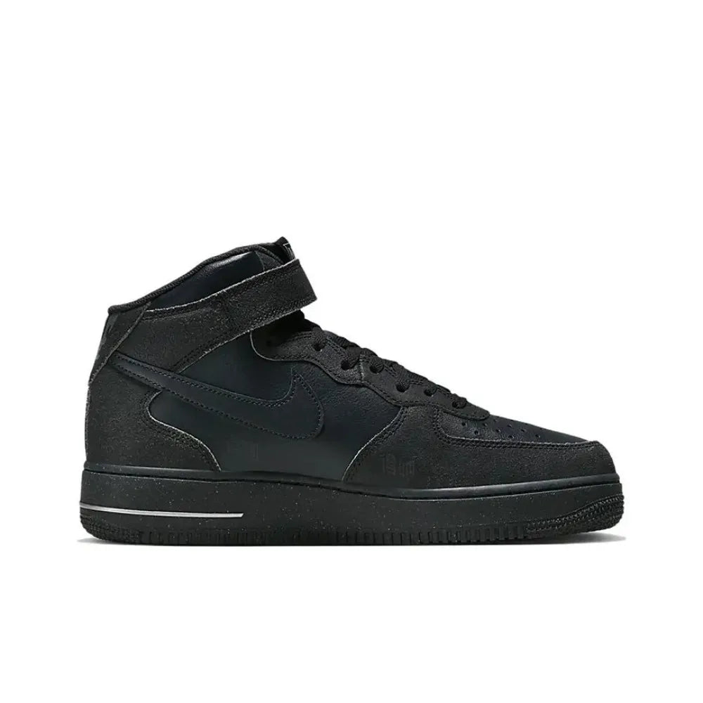 Nike Air Force 1 Mid Unisex Sneakers - Ankle Support, Classic Cushioned Comfort & Durable for All-Day Wear DQ7666-001