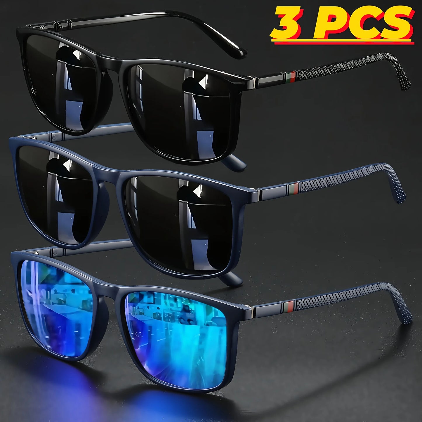 2025 Square Polarized Protective Sunglasses Anti Glare Sun Shades For Summer Party Vacation Travel Driving Fishing UV400
