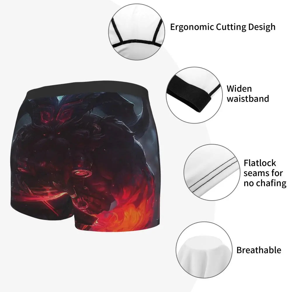 Ornn League of Legends LOL MOBA Games Underpants Breathbale Panties Male Underwear Sexy Shorts Boxer Briefs