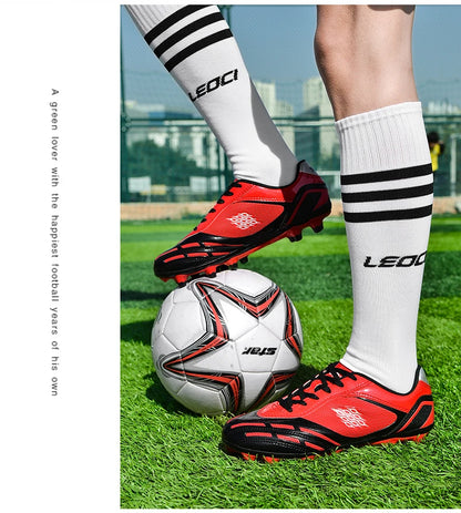 Soccer Shoes Men Turf Football Boots Fashion Firm Ground Studs Anti Slip Boy Sneakers Original Outdoor Field Training Trainers