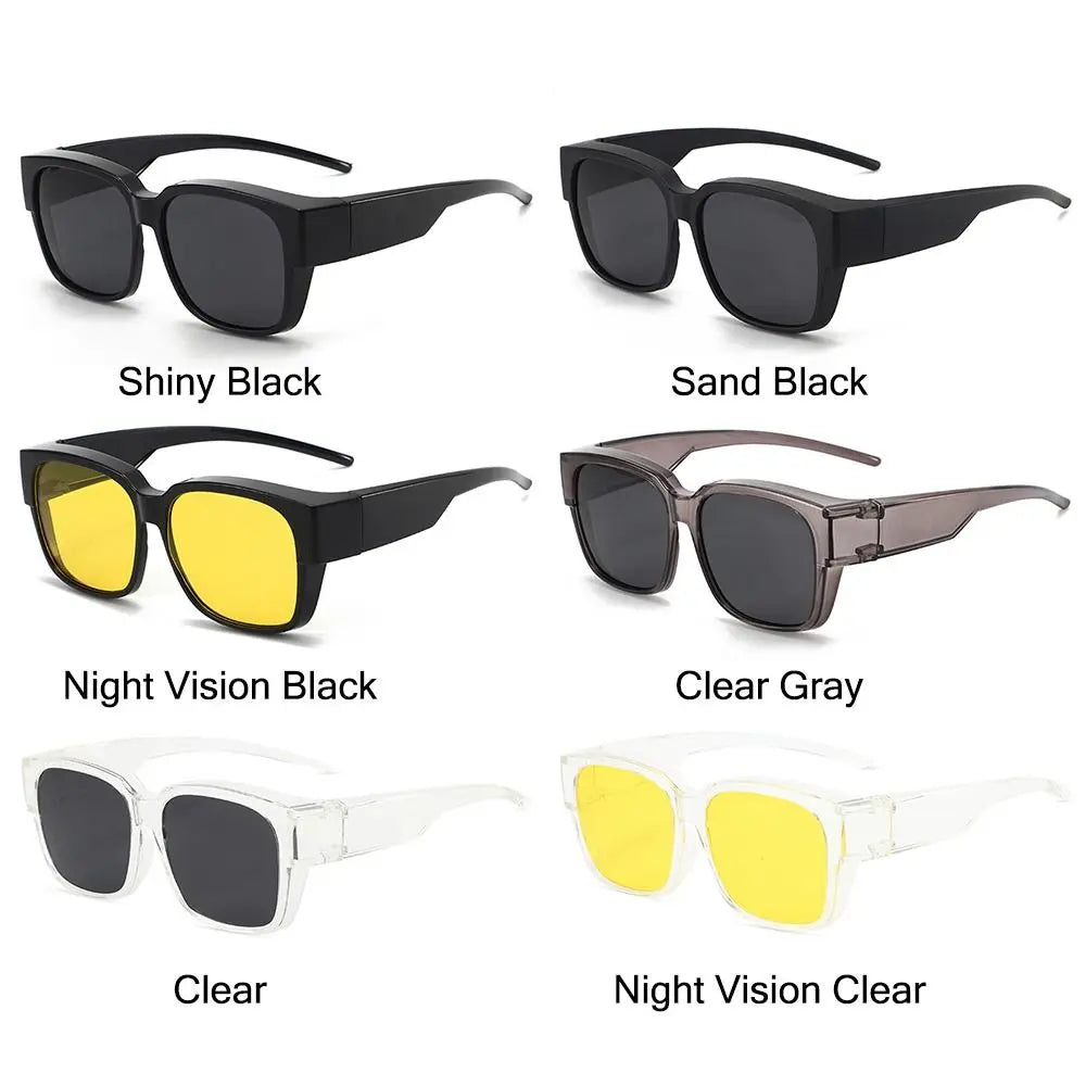 for Driving Riding That Can Be Worn over Other Glasses Fit Over Glasses Sunglasses Wrap Around Square Shades Polarized