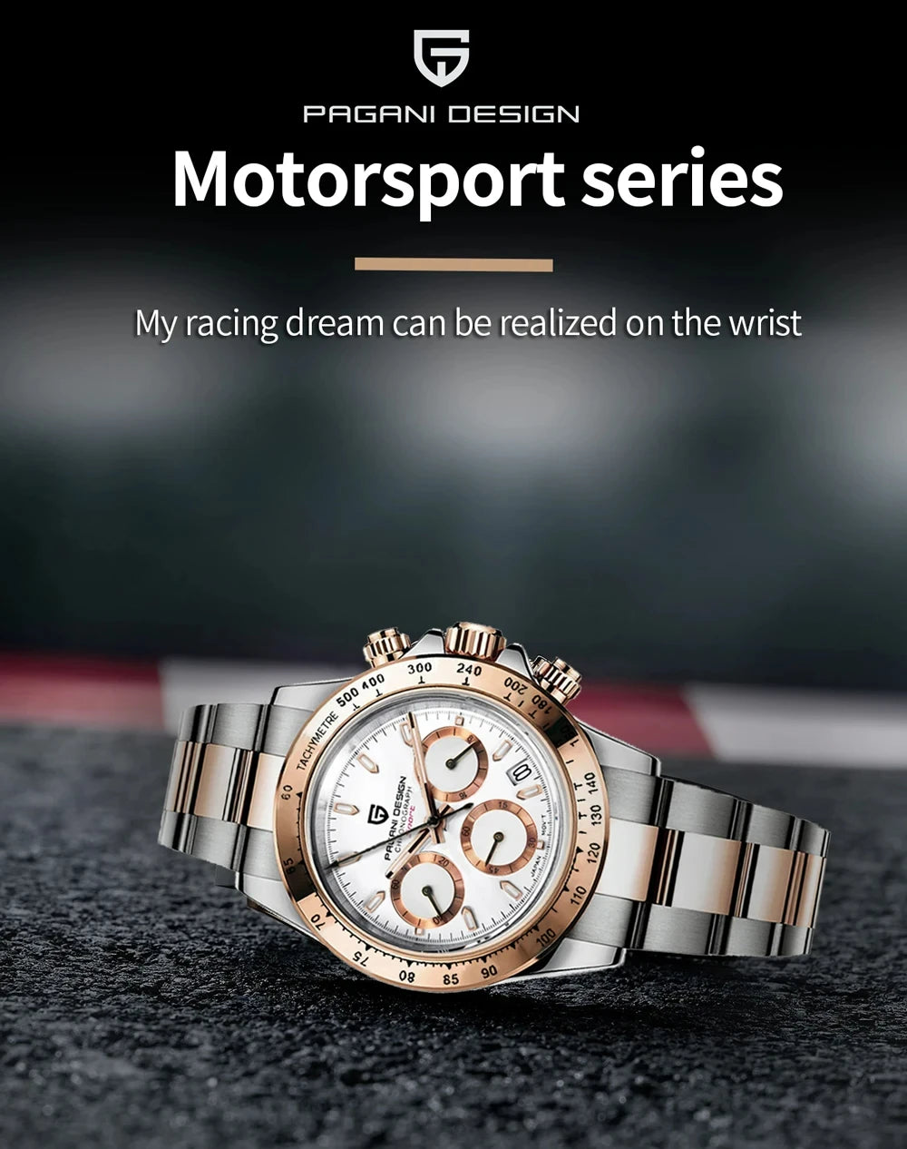 Gold 1644 PAGANI DESIGN 2026 New Men's Watches Top Brand Luxury Mens Quartz Wrist Watch Men Watch Men Chronograph Waterproof