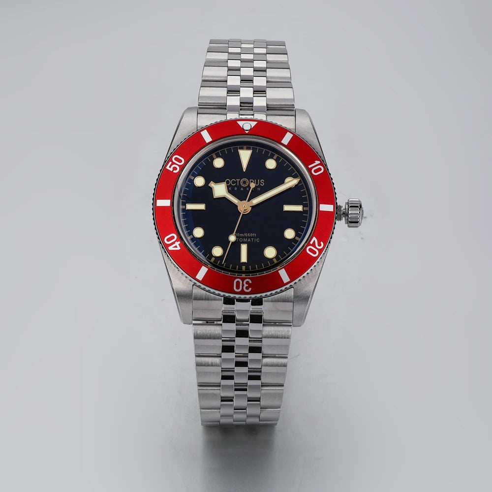 Octopus Kraken 37mm Dive Watch Men BB54 PT5000 Automatic Mechanical Movement Sapphire Crystal Aluminum Bezel STL Bracelet 20Bar