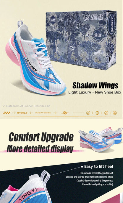 IRUNSVAN Men's Full-Palm Carbon Plate Marathon Road Running Shoes With Quick Rebound And Full Of Power Zapatillsa de deporte