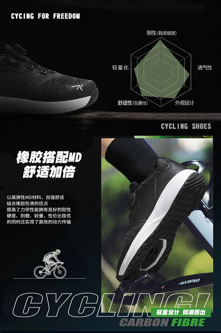 Cycling Sneaker MTB Men Sports Dirt Bike Shoes SPD Pedal Mountain Bicycle Footwear Speed Racing Man Flat Off Road Cycling Shoes