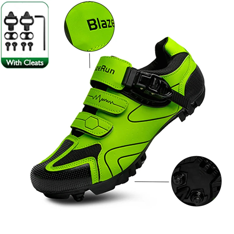 Spring 2025，MTB Cycling Shoes With Clamps For Men,Carbon Sports Shoes, Speed, Mountain Running，Mountain Bike Shoes