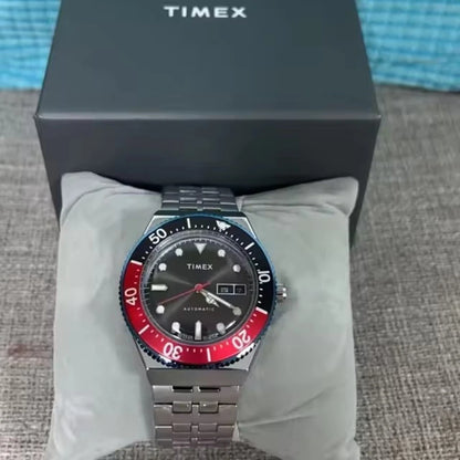 Relógio TIMEX NOVO totalmente automático para homem, de elevada beleza, luxo e lazer, multifunções, com calendário e bracelete em aço