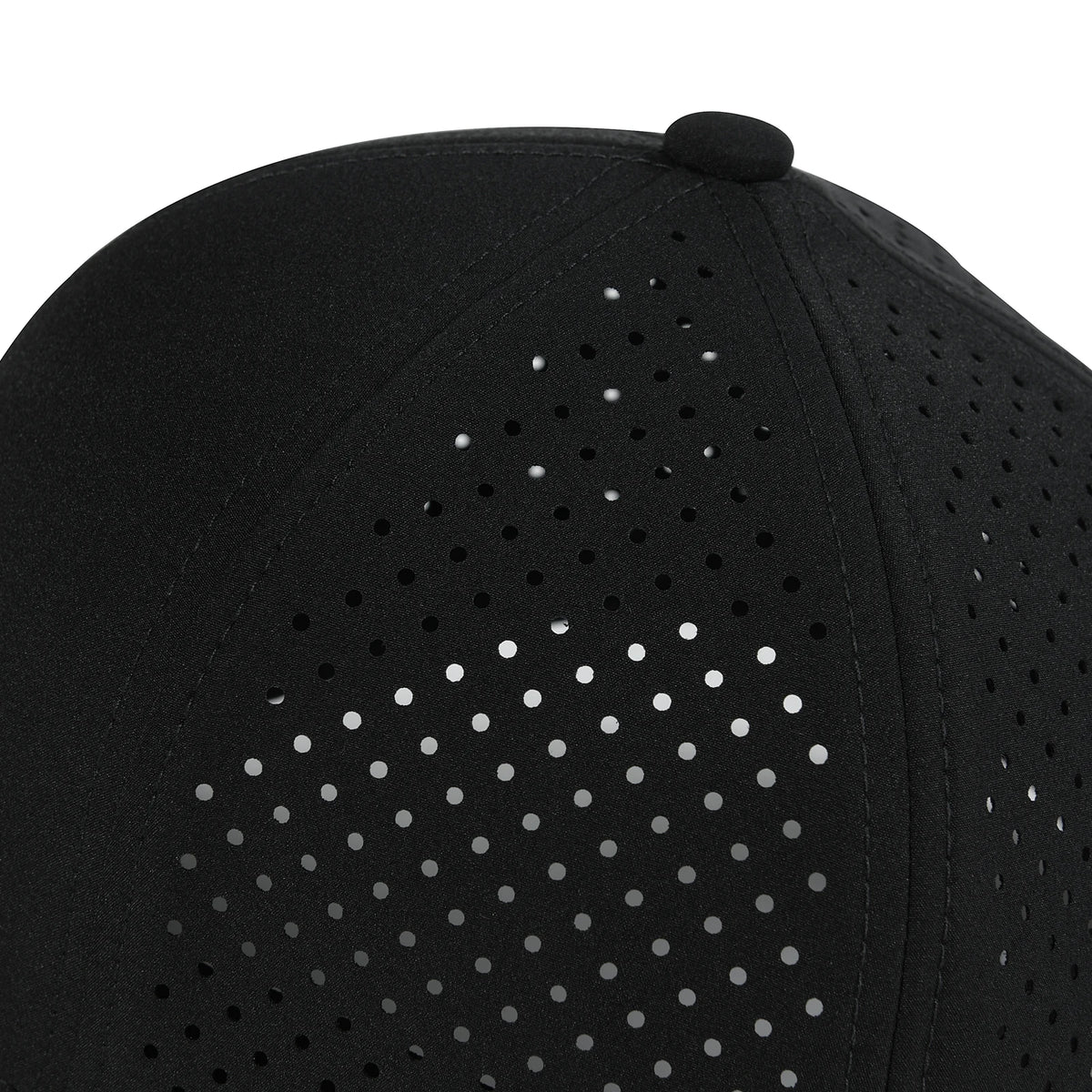 Casquette de baseball pour homme VOBOOM à séchage rapide, en maille découpée au laser, à visière incurvée et fermeture à pression, pour le sport en plein air, la course à pied et les voyages, couleur noire