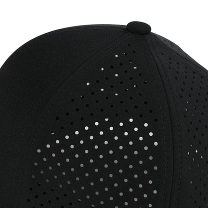 Casquette de baseball pour homme VOBOOM à séchage rapide, en maille découpée au laser, à visière incurvée et fermeture à pression, pour le sport en plein air, la course à pied et les voyages, couleur noire