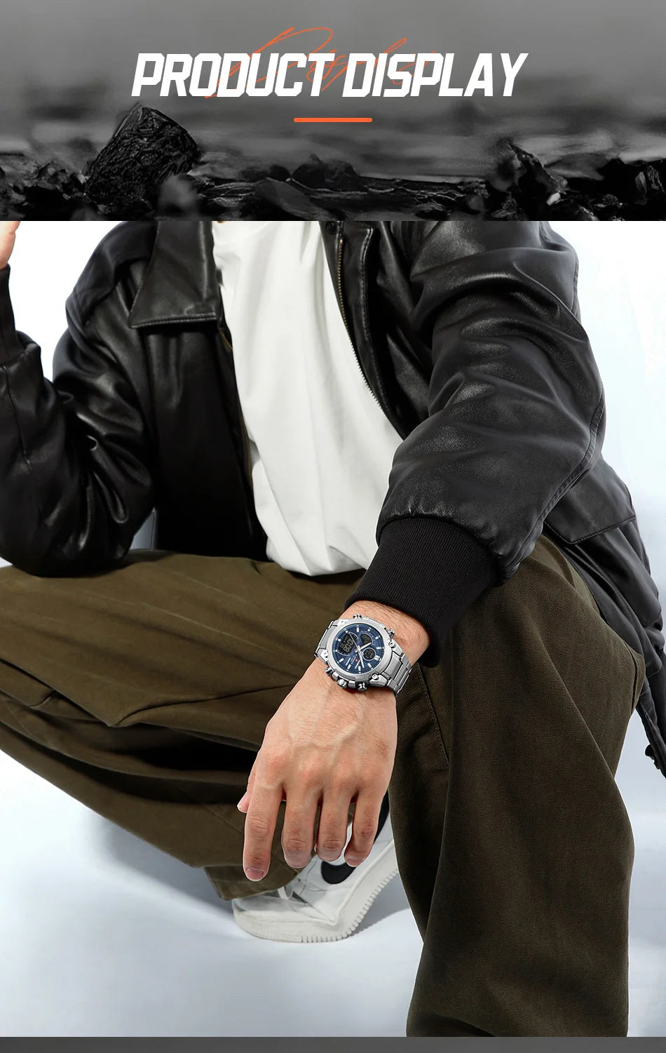 NAVIFORCE New 2026 Wristwatch For Men Bussiness Original Design Waterproof Digital Fashion Normal Watches Male Relogio Masculin