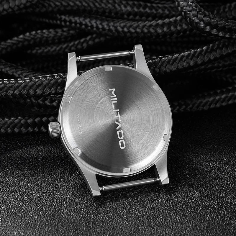 Militado ML05 38mm Military Watch Miyota 2035 Movement Domed Sapphire Crystal C3 Green Luminous 10Bar Waterproof Vintage Watches