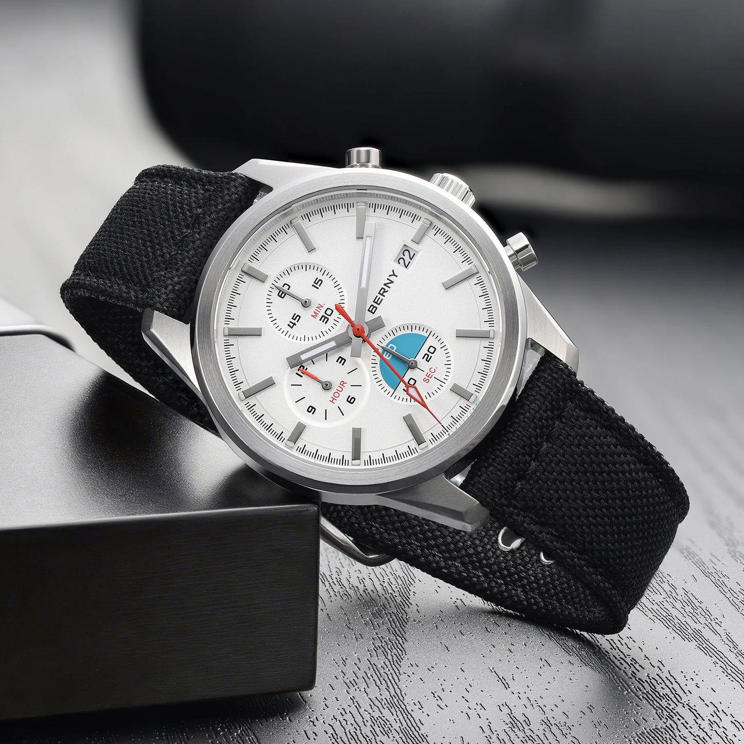 BERNY Top Quartz Chronograph Men's Watches Luminous Miyota 0S10 Sapphire AR Coated 5ATM Waterproof 2026 New Sports Men's Watches