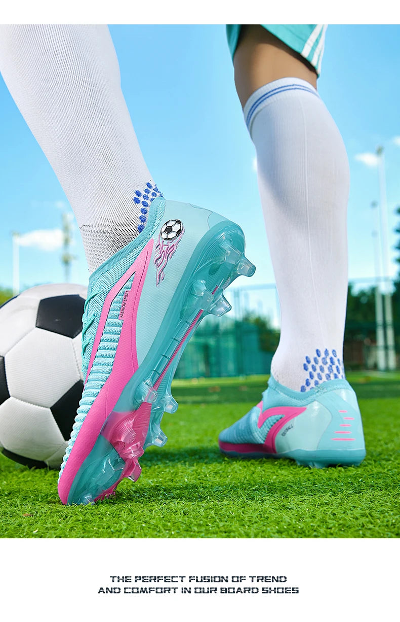 New Men Football Boots Sport Soccer Shoes Outdoor Cleats Adult Non Slip Boys Long Spikes Training Breathable Match Comfortable