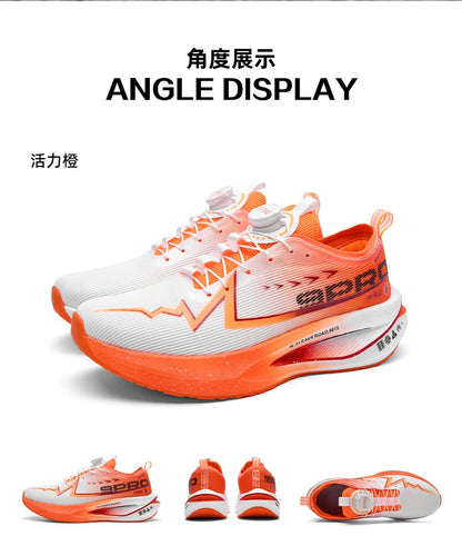 Men Marathon Running Shoes Carbon Board Speciality Sports Breathable Lightweight Women's Comfortable Athletic Nonskid Sneakers