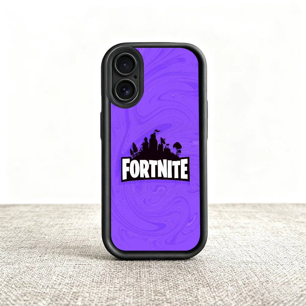 Game F-Fortnite Survival phone case For iPhone 11 12 13 14 15 16 17 Max Pro Plus Air Mini Lens Protective Black Soft Shell