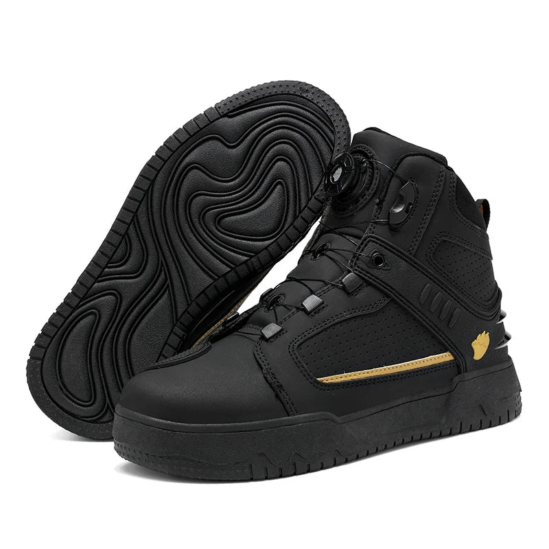 Motorcycle Boots Men Biker Shoes Moto Sneaker Microfiber Leather Adventure Motocross Shoes Anti-slip Motorcycle Equipment