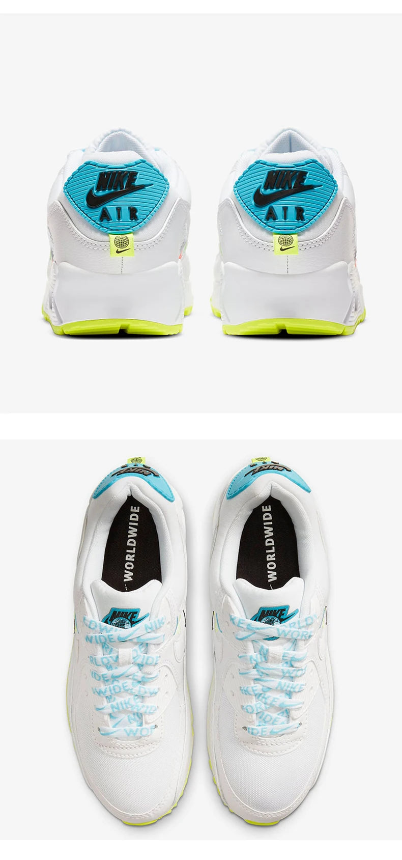 Nike genuine men's and women's AIR MAX 90 QS casual sports low top running shoes CK7069-100