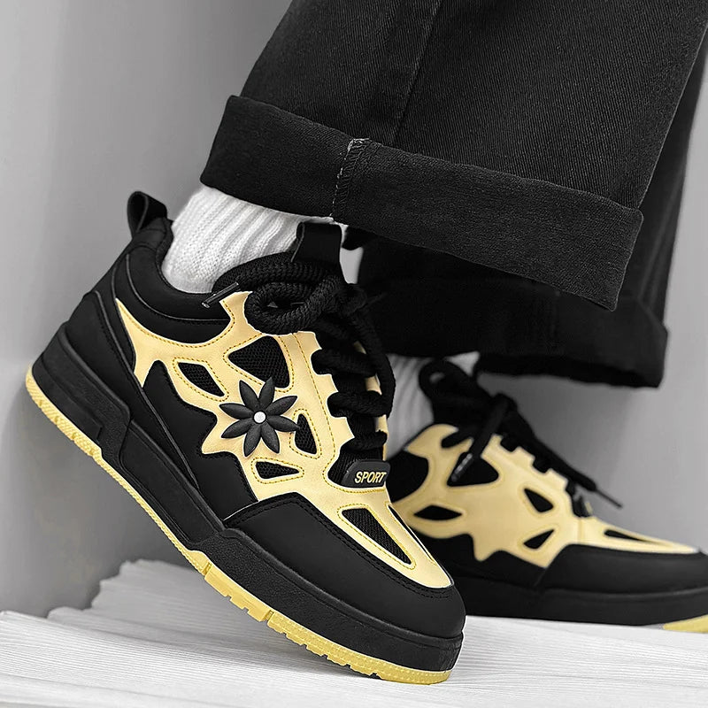 Fashion Mens Shoes Trend Street Skateboard Shoes Man Luxury Brand Training Sneakers Mesh Breathable Casual Shoes Tenis Masculino