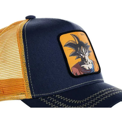 Dragon Ball Son Goku Cap Baseball Cap Summer Travel Peaked Cap Men's Embroidery Hip-Hop Sun Visor Adjustable Trucker Mesh Cap