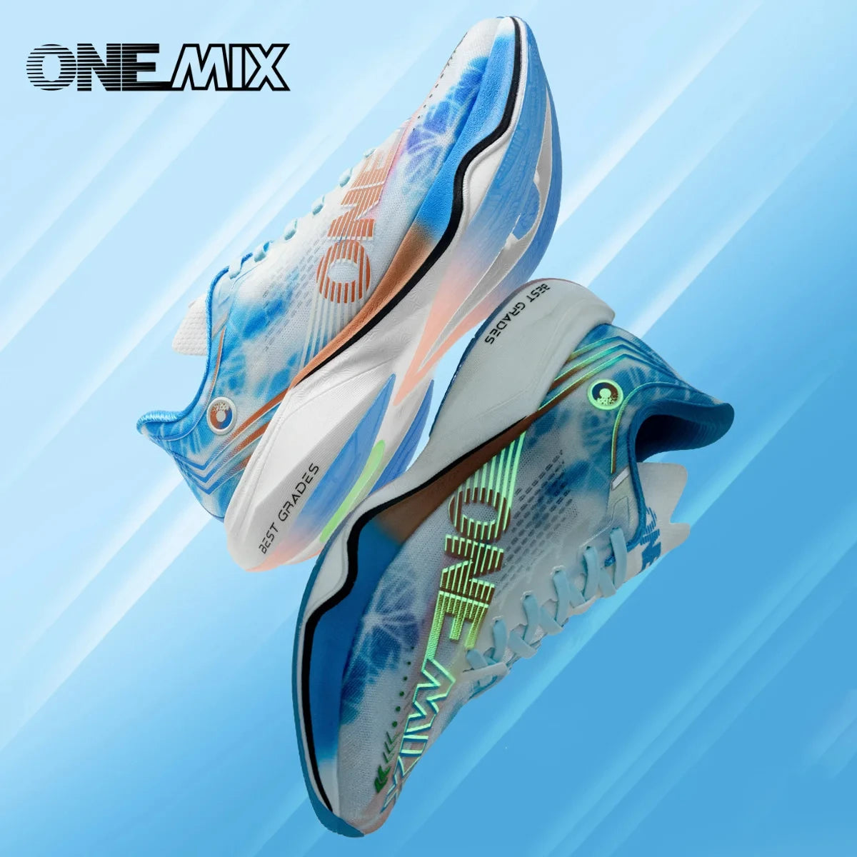 ONEMIX New Nylon Carbon Board Marathon Running Racing Shoes Shock-relief Professional Stable Support Ultra-light Rebound Sneaker